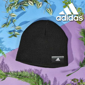 ゆうパケット対応可能！アディダス メンズ レディース ニット帽 adidas ESSENTIAL ビーニー ロゴ ニットキャップ 帽子 2023秋冬新作 DMD82