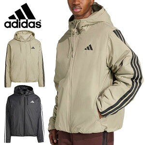 送料無料 アディダス メンズ レディース 中綿ジャケット adidas M ESS 3S フード パデッドジャケット ナイロン ジャージ スポーツウェア トレーニング ウェア 2025秋冬新作 KLK10