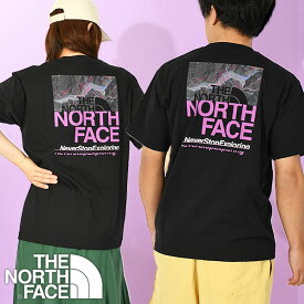 ゆうパケット発送！送料無料 ノースフェイス Tシャツ メンズ レディース 半袖 生地厚 THE NORTH FACE ハーフ スウィッチング ロゴ ティー S/S Half Switching Logo Tee バックプリント 2024春夏新作 NT32458