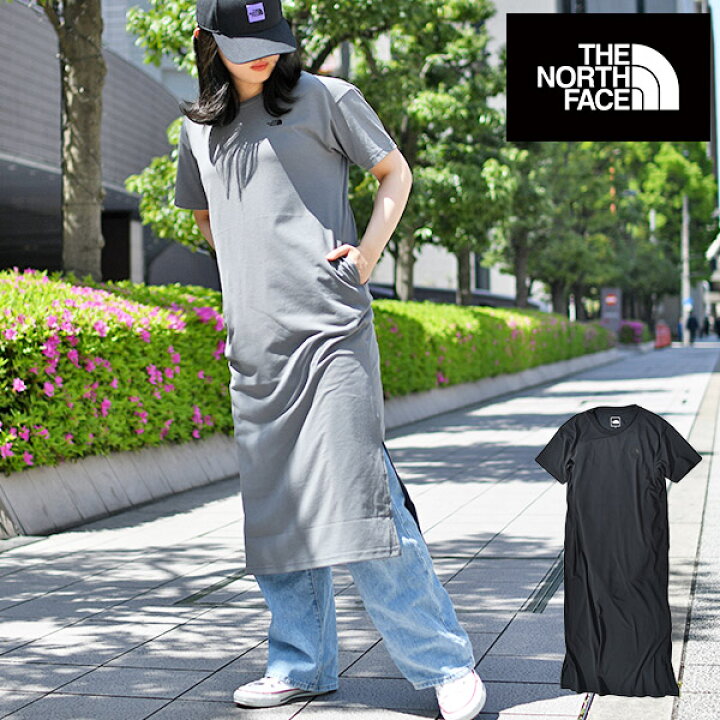 楽天市場 送料無料 ノースフェイス マキシ丈 ワンピース レディース 半袖 スリット ポケット付き The North Face S S Onepiece Crew ショートスリーブ ワンピース クルー ブラック ベージュ 22春夏新作 Ntw エレファント靴店