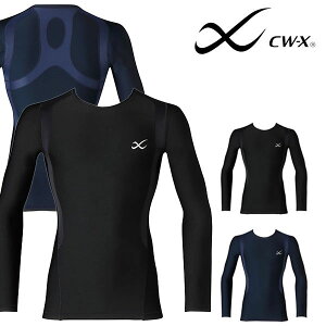 ゆうパケット発送! 送料無料 CW-X 柔流 ホット 裏起毛 アンダーウェア メンズ 長袖 丸首 保温 UV ストレッチ スポーツウェア 機能性インナー コンプレッションウェア インナーシャツ ランニ
