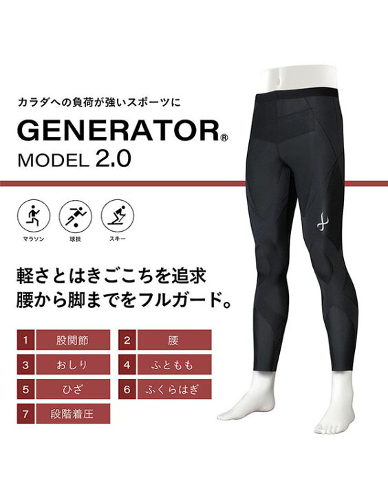 新品 ワコール M コンプレッション ジェネレーターモデル 2.0 タイツ 