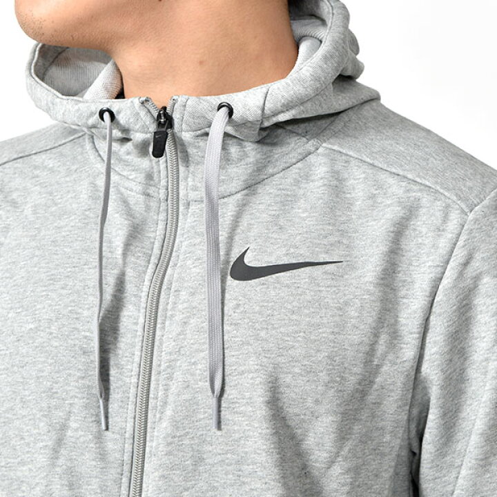 楽天市場 送料無料 ナイキ スウェット パーカー メンズ レディース Nike Dri Fit ジャージ フリース フルジップ L S フーディー 灰 グレー Cz6377 063 エレファント靴店