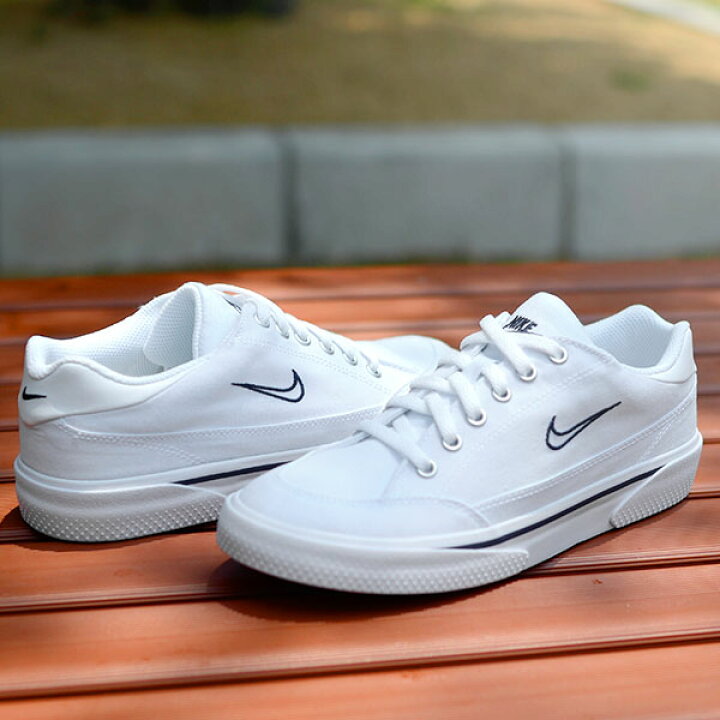 楽天市場 送料無料 ナイキ スニーカー メンズ Nike レトロ Gts シューズ 靴 ローカット カジュアル キャンバス スニーカー ホワイト 白 Da1446 100 エレファント靴店