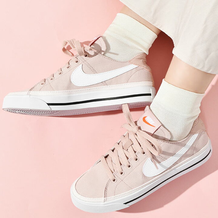 楽天市場 送料無料 ナイキ レディース スニーカー Nike コート レガシー キャンバス シューズ 靴 ナイキスニーカー カジュアルシューズ ピンク Cz0294 602 21秋新作 エレファント靴店