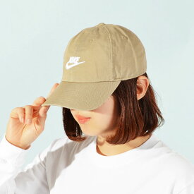 ナイキ キャップ メンズ レディース NIKE クラブ CB FUT WSH L CAP フーチュラ ウォッシュド キャップ 帽子 ロゴ 熱中症対策 日射病予防 カーキ fb5368