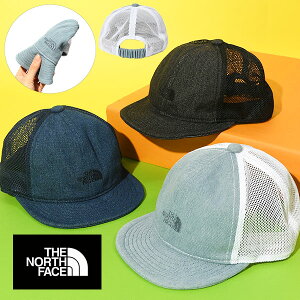 ネコポス発送!送料無料 折りたためる ノースフェイス 子供 メッシュキャップ THE NORTH FACE Baby Denim Mesh Cap キッズ ベビー デニム メッシュ キャップ 帽子 幼児 1歳 2歳 NNB02515 2025春夏新作