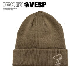 ビーニー VESP ベスプ メンズ 帽子 Peanuts Collaboration High Gauge Beanie ニット帽 スケート スノーボード メンズ レディース ユニセックス 2023-2024冬新作 20%off
