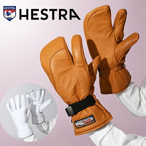  U[~g HESTRA wXg 3-Finger Full Leather X[tBK[ t U[ MITTEN Y ~g U[ {v VRv Xm[O[u Xm{ Xm[{[h XL[  Ay 10