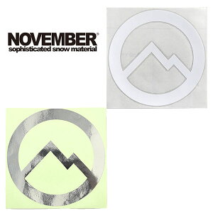 ゆうパケット対応可能! ステッカー NOVEMBER ノベンバー スノー ボード CUTTING MTN MARK 直径18cm カッティング ロゴ スノボ スノーボード シール シート