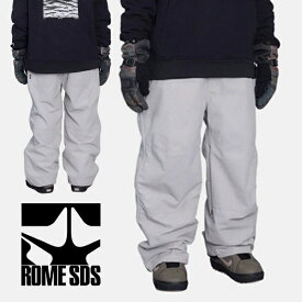 送料無料 スノーボードウェア ROME SDS ローム メンズ BAGGY PANTS バギーパンツ パンツ ライトグレー スノボウェア スノーウエア スノーボード スノボ スキー ウェア 21023310 2023-2024冬新作 25%off