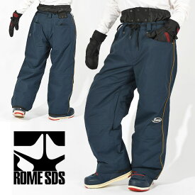 Lサイズのみ 送料無料 スノーボードウェア ROME SDS ローム メンズ BAGGY PANTS バギーパンツ パンツ ネイビー スノボウェア スノーウエア スノーボード スノボ スキー ウェア 21023310 2023-2024冬新作 25%off