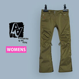 現品限り 45%off 送料無料 スノーボードウェア AA HARDWEAR ダブルエー ハードウェア MID PANTS カーキ レディース パンツ スリム SLIM FIT スノボ ボトムス ガール
