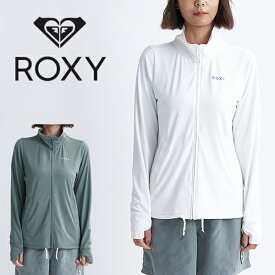 送料無料 ラッシュガード レディース ロキシー ラッシュ ROXY 長袖 AURORA STAND ロゴ 定番 UVカット 紫外線対策 ジップ ビーチウェア サーフィン 海水浴 プール 水着 RLY241025 2024春夏新作 10%off