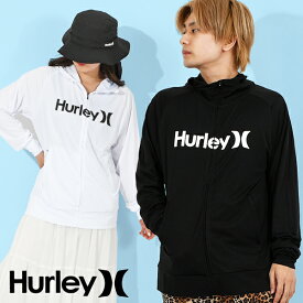 送料無料 長袖ラッシュパーカー メンズ ハーレー HURLEY RASH ZIP OPEN HOOD O&O ロゴ UVカット ラッシュガード 紫外線対策 日焼け防止 長袖 ラッシュ パーカー MRG2310036