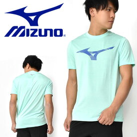 30%off 半袖 Tシャツ ミズノ MIZUNO シャツ メンズ ビッグロゴ ランニング トレーニング ジム スポーツ ウェア アイスグリーン j2ma0135 30