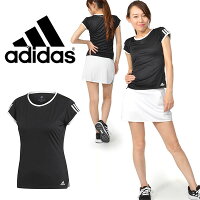 30%OFF 半袖 Tシャツ adidas レディース TENNIS CLUB 3ST TEE 吸汗速乾 テニスウェア スポーツウェア 部活 クラブ 練習 合宿 3本ライン FRO19