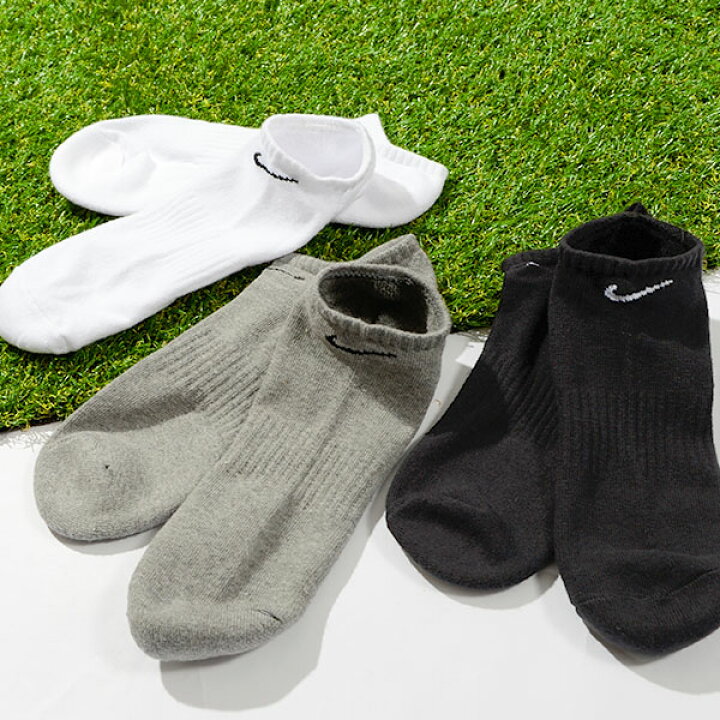 楽天市場 3足セット ソックス Nike ナイキ 3p エブリデイ クッション ノーショウソックス 靴下 メンズ レディース キッズ 3足組 くるぶし スニーカーソックス スポーツ 学校 通学 Sx7673 Off あす楽対応 エレファントｓｐｏｒｔｓ