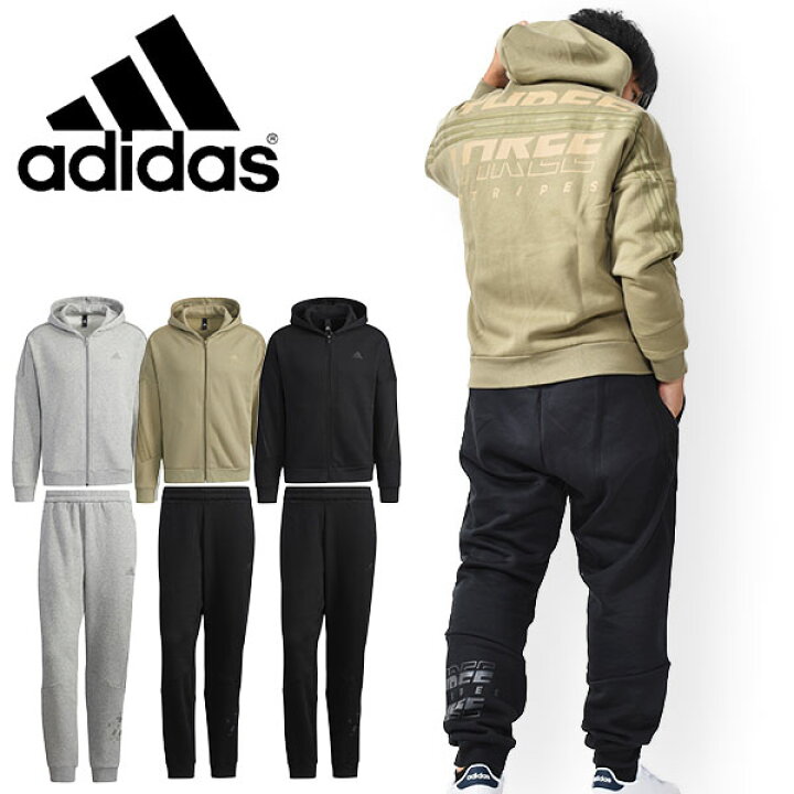 楽天市場 ブラックmサイズのみ 送料無料 アディダス メンズ スウェット 上下セット Adidas M Word Fzスウェットパーカー フルジップ ロングパンツ ジャージ スエット セットアップ 上下組 スポーツウェア スポーツカジュアル 3本ライン 21秋新作 得割17 Ejy77 Bn649