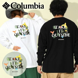 送料無料 コロンビア 長袖Tシャツ Columbia メンズ レディース ナイアガラアベニュー バックプリント グラフィックTシャツ 吸湿速乾 UVカット ロンT 丸首 クルーネック ウェア アウトドア PM0666 2024春夏新作 【あす楽対応】