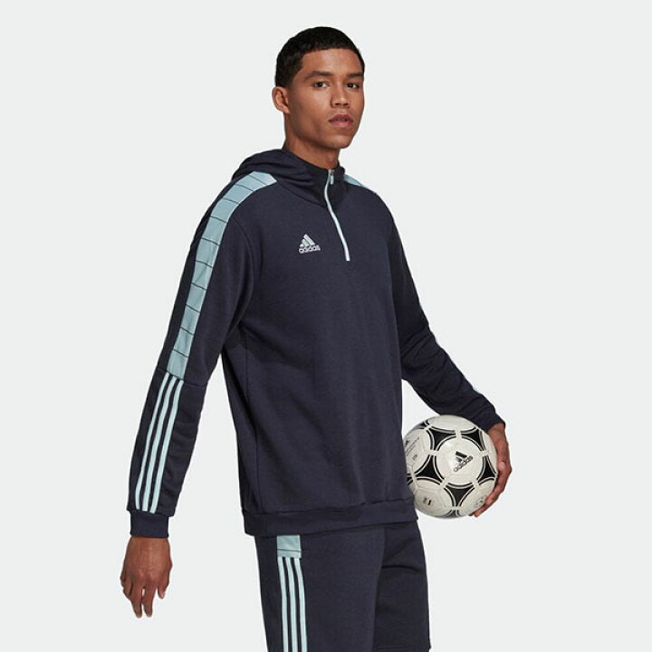 送料無料 アディダス メンズ レディース ハーフジップ スウェット パーカー Adidas Tiro フーディー Vip ティロ プルオーバー ジャージ スポーツウェア サッカー フットボール フットサル トレーニング ウェア 部活 クラブ 練習 22秋新作 Ko430 ファッション