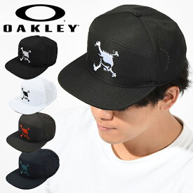 送料無料 ゴルフ キャップ OAKLEY オークリー メンズ SKULL FLAT BRIM CAP 23.0 髑髏 スカル ロゴ 帽子 GOLF 平つば GOLF ウェア コンペ 景品 FOS901389 得割27