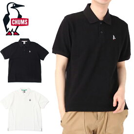 送料無料 ポロシャツ メンズ チャムス CHUMS Booby Polo Shirt ブービー 半袖 シャツ 襟付き ボタン 鹿の子 アウトドア キャンプ CH02-1190 2024春夏