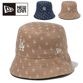 送料無料 ニューエラ ハット メンズ レディース NEW ERA BKT01SB NEYYAN JACQUARD MLB 球団ロゴ メジャーリーグ ヤンキース ドジャーズ モノグラム 総柄 バケットハット 帽子 キャップ CAP 14109617 14109618 2024春夏新作