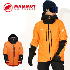 送料無料 MAMMUT マムート メンズ スキー スノーボード ウェア ジャケット オレンジ Haldigrat Air HS Hooded Jacket Men スノボ 2023-2024冬新作 25%off