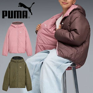 送料無料 2WAY プーマ キッズ リバーシブル 中綿ジャケット PUMA リバーシブル パッファー JKT ジュニア 子供 防寒 フード付き ジャンパー アウター 2025秋冬新作 691158