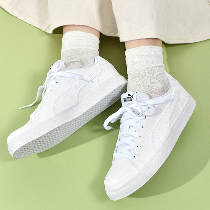楽天市場 25 Off 送料無料 プーマ スニーカー レディース Puma キッズ コートポイント Vulc V2 Bg シューズ 靴 ローカット 子供シューズ 子供靴 通学 白 ホワイト ブラック 黒 Courtpoint エレファントｓｐｏｒｔｓ