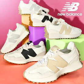 送料無料 ニューバランス スニーカー New Balance レディース 327 ビッグ Nロゴ レトロランニング シューズ 靴 ローカットスニーカー カジュアルシューズ 黒 白 2024春夏新色 【あす楽対応】