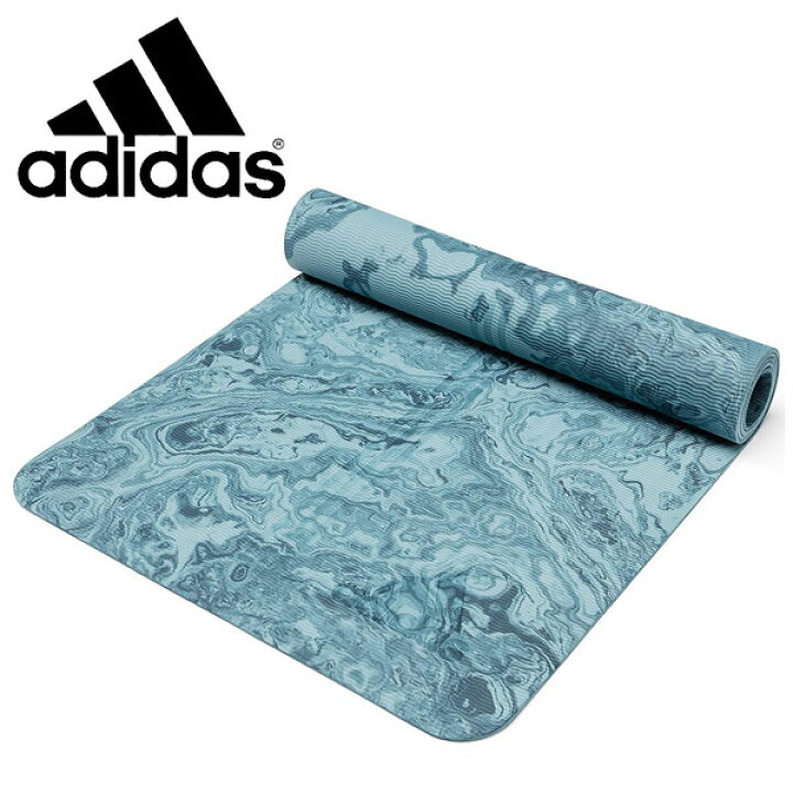 楽天市場】送料無料 アディダス adidas ヨガマット 5mm スチールブルー