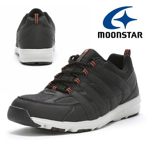 送料無料 ムーンスター スニーカー MoonStar メンズ SuppList サプリスト SPLT M205 5E 幅広 ワイド設計 抗菌 防臭 撥水加工 軽量 つま先ゆったり ウォーキング 通勤 旅行 シューズ 靴 ブラック 黒 SPLT-