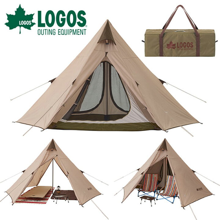 楽天市場 送料無料 ロゴス Logos Tradcanvas Tepee 2ルーム 300 ワンポールテント 簡単設営 一人用 収納バッグ付き ティピーテント 2ルームテント ソロキャンプ 1人用テント アウトドア キャンプ 道具 エレファントｓｐｏｒｔｓ