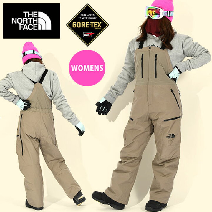 THE NORTH FACE 歩ま スノー ビブパンツ レディース US L 新品！ 