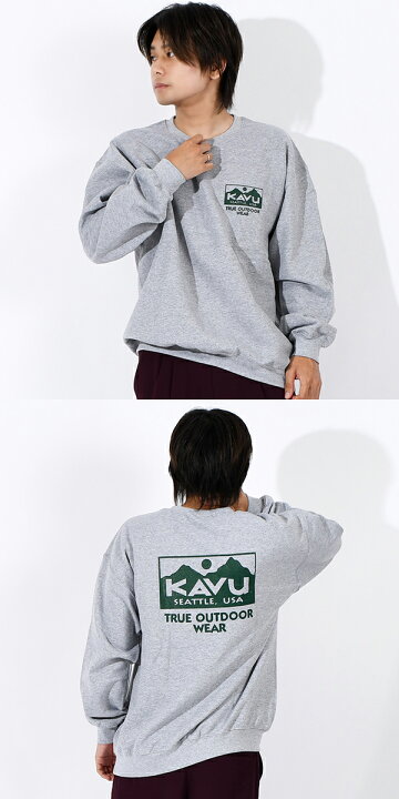 楽天市場】Mサイズ 送料無料 KAVU カブー True Logo Sweat トゥルー 