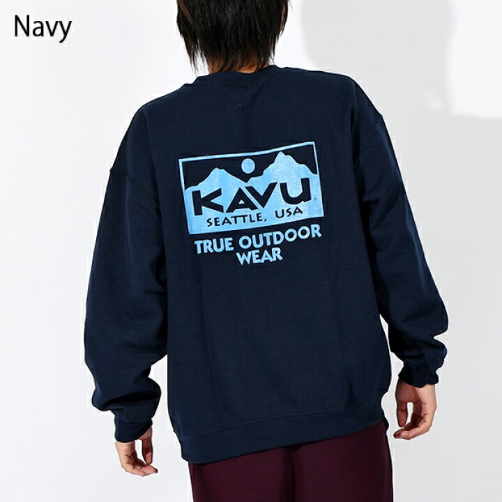 楽天市場】Mサイズ 送料無料 KAVU カブー True Logo Sweat トゥルー 