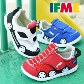 【動画あり】パトカー 消防車 ごみ収集車 送料無料 イフミー はたらくのりもの 靴 キッズ スニーカー 子供 ベビー IFME はたらくのりものベビースニーカー ベルクロ 男の子 女の子 軽量 運動靴 保育園 幼稚園 20-5803 シューズ 靴 2025秋冬新作