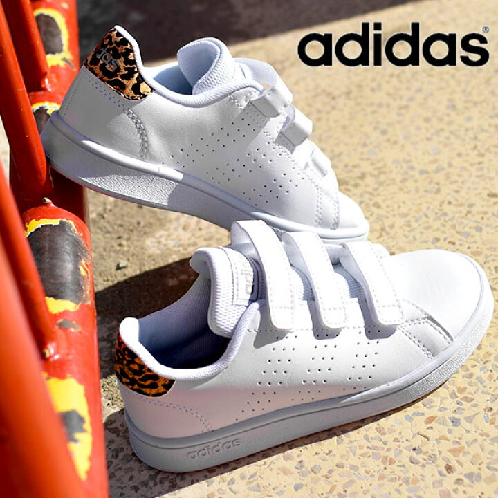楽天市場 送料無料 ヒョウ柄 アディダス キッズ スニーカー Adidas Advancourt C ジュニア 子供 アドバンコート 男の子 女の子 レオパード 学校 通学 ベルクロ シューズ 靴 ホワイト 白 21春新色 Fy9246 エレファントｓｐｏｒｔｓ