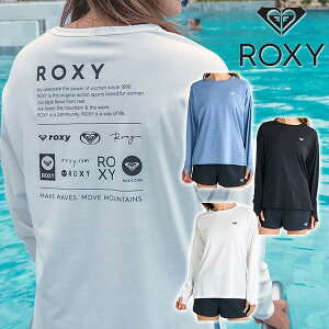ネコポス発送!送料無料 ラッシュ Tシャツ レディース ロキシー ROXY 速乾 長袖 HISTORICAL LOGO L/S 長袖ラッシュガード ロンT UVカット 水陸両用 紫外線対策 プリントTシャツ ラッシュ ガード ヨガ