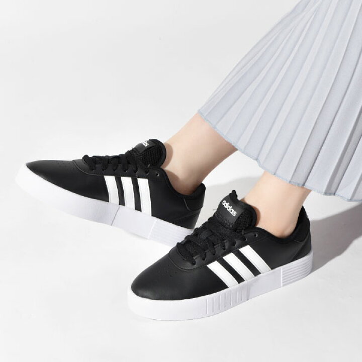 楽天市場 送料無料 33 Off アディダス 厚底 スニーカー レディース Adidas Court Bold W シューズ 靴 3本ライン ブラック 黒 Fx3490 エレファントｓｐｏｒｔｓ