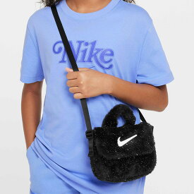 ナイキ フェイクファー ショルダーバッグ ボディバッグ NIKE YTH ガールズ FX FUR クロスボディ ポーチ 1L カバン バッグ ショルダー ポシェット カジュアル ブラック fz1329