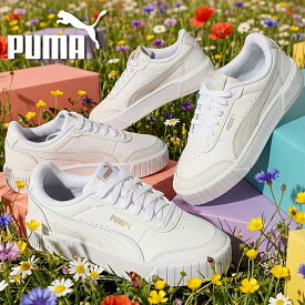 【動画あり】31%off 2026春夏新色 送料無料 プーマ レディース 厚底 スニーカー PUMA キャリーナ ミア ローカット シューズ 靴 ホワイト 白 402637