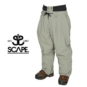 30%off ラス1 Lサイズ のみ 送料無料 スノーボードウェア SCAPE エスケープ カーキ WORK PANTS メンズ パンツ トラック スノボ スノーボード スノーウェア ボトムス 71123333