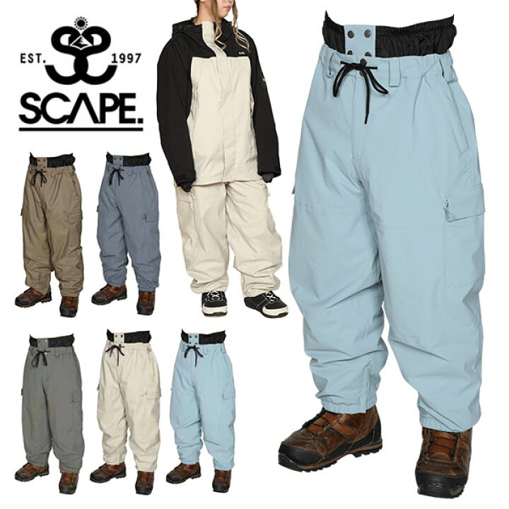 楽天市場】送料無料 スノーボードウェア SCAPE エスケープ BAGGY PANTS  