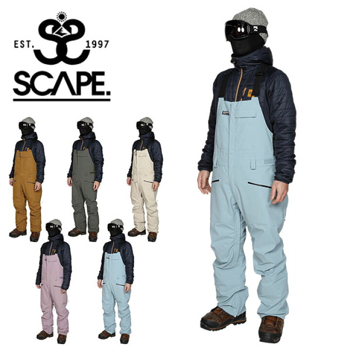 楽天市場】送料無料 スノーボードウェア SCAPE エスケープ BIB PANTS 