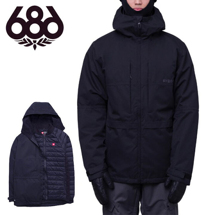 楽天市場】30%off 送料無料 3WAY スノーボードウェア 686 SIX EIGHT  