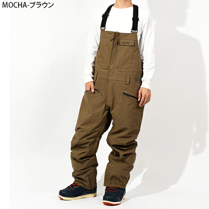 楽天市場】送料無料 スノーボードウェア SCAPE エスケープ BIB PANTS  