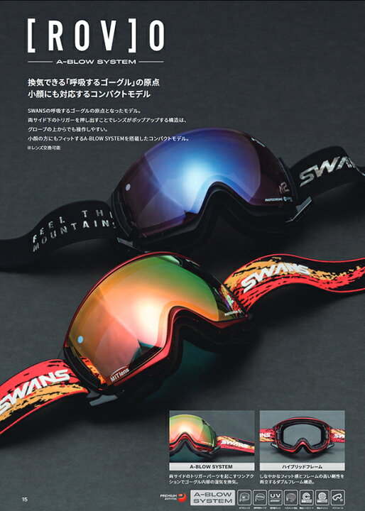 楽天市場】送料無料 スノーゴーグル SWANS スワンズ ROVO ロボ 調光  
